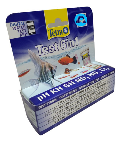 Tetra Easy Strips Test 6 En 1 - Ph Kh Gh No2 No3 Cl2 Aiken