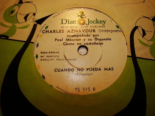 Charles Aznavour Venecia Sin Ti Vinilo Simple (Usado)