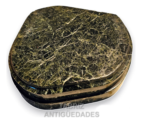 Antigua Base Pedestal En Marmol Verde Alpe 22x6 Envíos Si