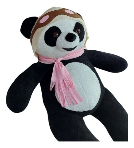 Ursa Urso Rosa Panda Aviadora Pelúcia Gigante 1,2 Mts 120cm 