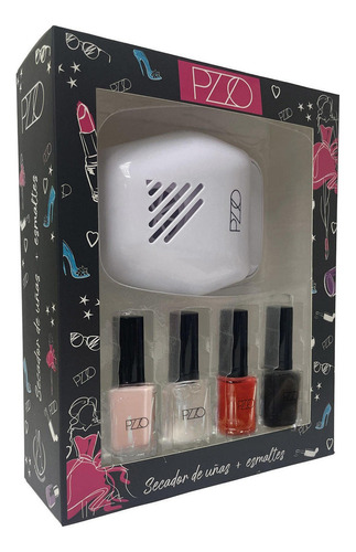 Set de Esmaltes + Secador De Uñas | Petrizzio | Multicolor