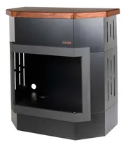 Comprar Hogar Metálico Moderno Kamin Rinconero Tas Eme (sin Leños ) Color Negro