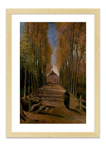 Cuadro Fine Art Avenida De Alamos En Otoño Van Gogh 51x70
