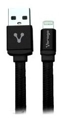 Imagen 3 de 3 de Cable Usb A Lightning Vorago Negro De 1 M Para iPhone