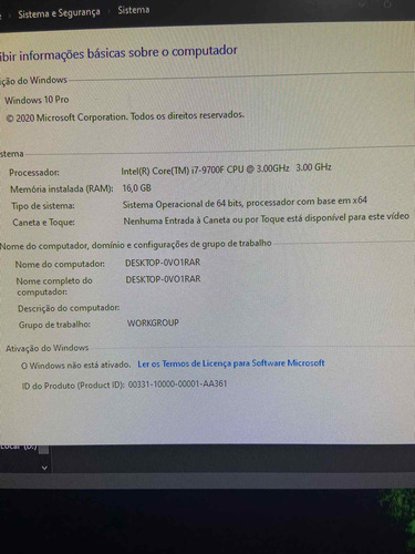 Pc Gamer I7-9700 + Gtx 1060 6gb