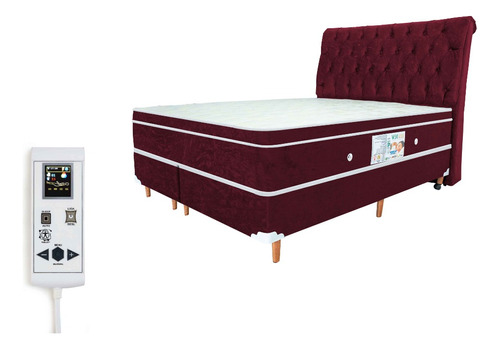 Colchão Magnético King Bio Massageador + Cama Box Cabeceira