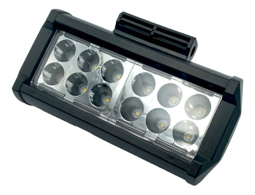 Barra Led Doble Fila 12 Led Blanco C/luz Alta, Baja Estrobo