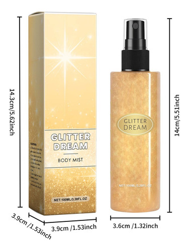 Spray Highlight Spray, 100 Ml, Gel Corporal Iluminador De La