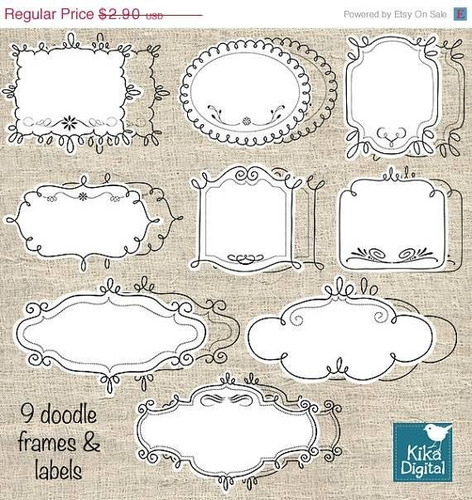 Kit Imprimible Pack Frames Etiquetas Label Clipart Cod 98