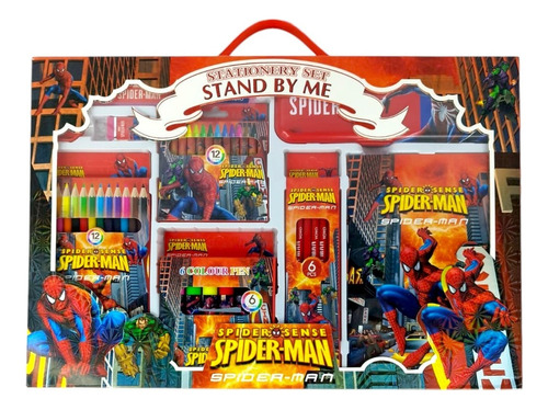 Kit Escolar De Papelería Para Niño Personaje Spiderman