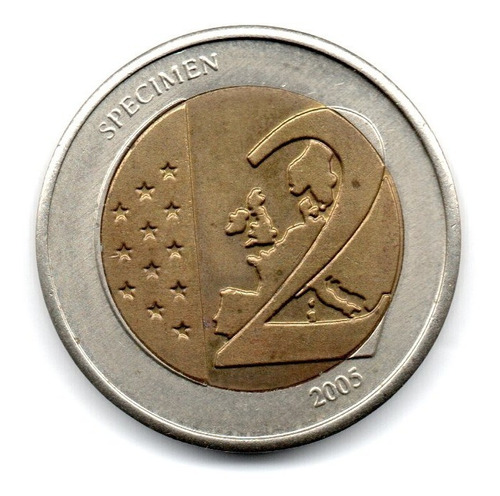 Vaticano Prueba De Moneda 2 Euro Año 2005 Specimen