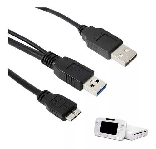 Arena Predicar Activar Cable Doble Usb 3,0 Tipo A A Micro-b Usb Disco Externo Wii U | Cuotas sin  interés