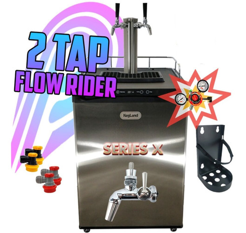 Kegerator Series 4 Chopeira Cilindro Co2 Regulador Barril Postmix Kegland Cerveja Fermentador Maturador Inox Italiana