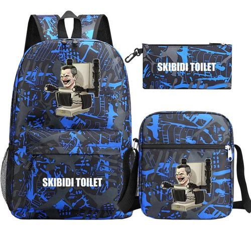 Skibidi Toilet Mochila Más Vendida 3piezas Style 10