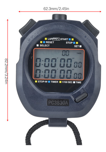 Cronómetro Deportivo Pc3830a Abs Para Correr, Pista Electrón