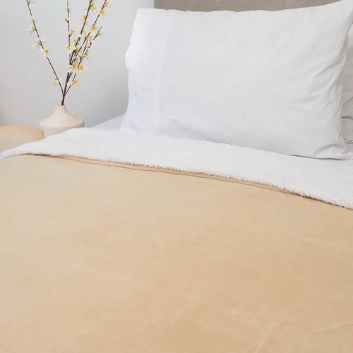 Frazada Sherpa 2 Plazas Doral 200x220 Cm Plush