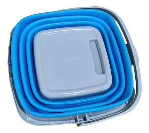 Imagen 4 de 4 de Balde Plegable De Silicona 10 Litrospara Auto Viaje Casa