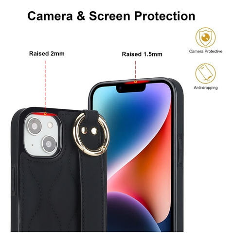Capa De Telefone Com Pulseira Antiderrapante Para iPhone