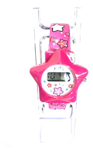 Reloj De Pulso Digital Infantil Rosa Niña Estrellita 