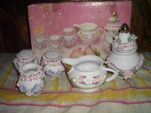 Set / Juego De Té, Porcelana, 6 Piezas