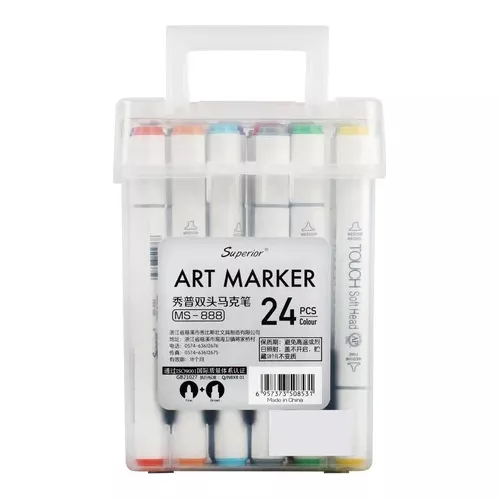 Marcadores Profesionales X24colores Doblepunta Dualmarkerpro