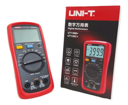Tester Multimetro Capacimetro Digital 40mf Uni-t Ut136c+