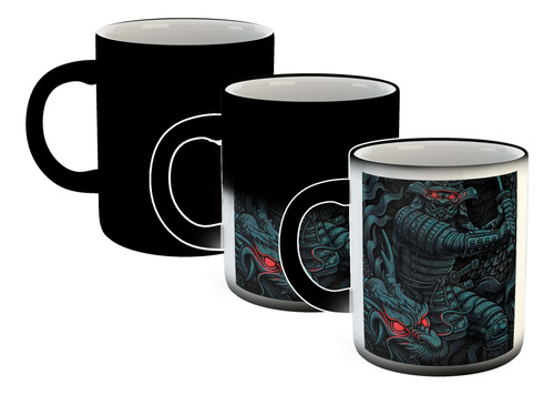 Taza Magica Samurai Legendario Japon Katana Espada P5