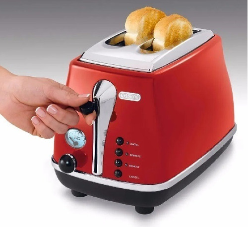 Tostadora Delonghi Icona Roja Cto2003r Para 2 Panes