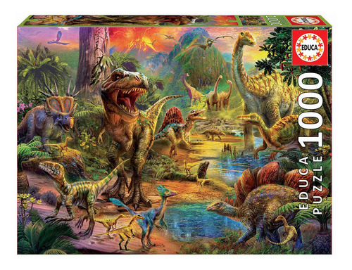 Imagen 1 de 8 de Puzzle Rompecabeza Tierra De Dinosaurios Educa 1000 Piezas ®