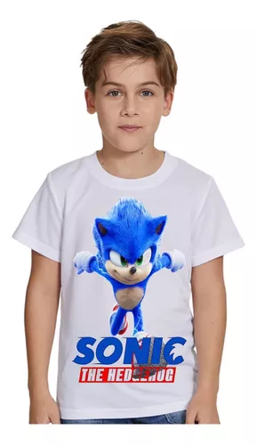 Camiseta Infantil com Estampa Knuckles Sonic - Tam 4 a 12 Anos Vermelho