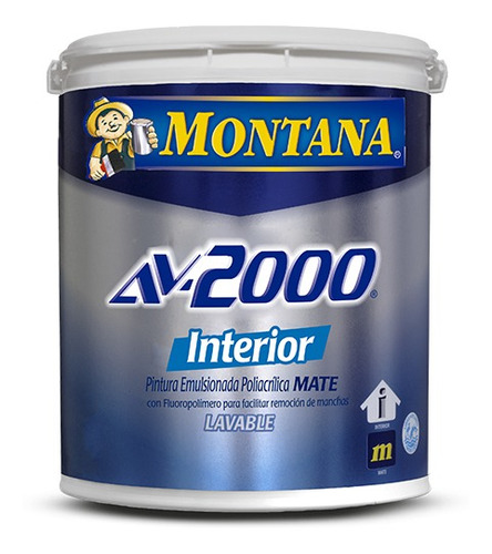 Pintura Caucho Mate Interior Blanco Durazno Av-2000 Montana 