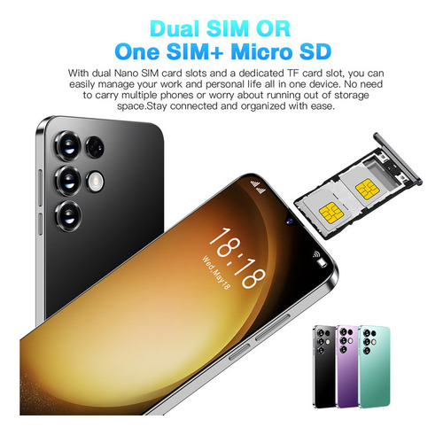 Smartphone S23 Ultra De 6,3 Pulgadas 1+8 Gb Para Android Ios