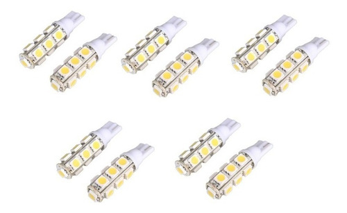 Kit 10 Lâmpadas Pingo T10 13 Led Smd 5050 Frete Gratis