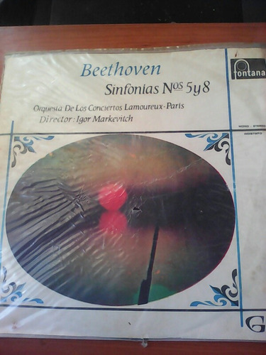 Disco Lp Beethoven Sinfonías 5 Y 8 / Orq. I. Markevitch 1957
