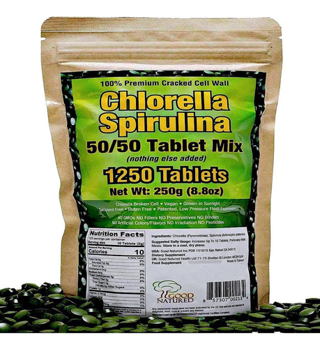 Chlorella Spirulina 50/50 1250 Tabletas