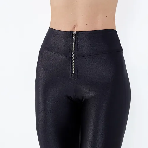 Calça Legging Labellamafia Metallic Classic Black Cl15 Zíper