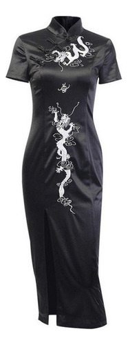 Vestido Elegante Mujer De Gótico Chino Tradicional Cheongsam