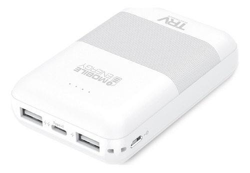 Cargador Portatil Usb/micro/type C Li-ion 10000ma 2,1a Color Blanco