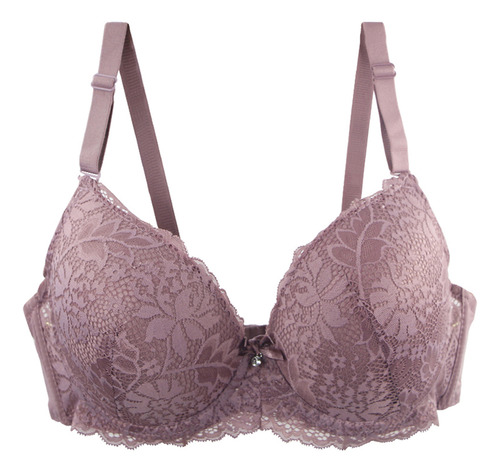 Sujetador De Encaje Sin Costuras Para Mujer, Talla Grande, C