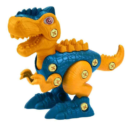 Brinquedo Monta Dino T-rex Laranja 28 Peças 6302 Xplast