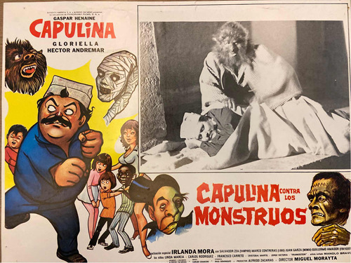 Capulina Contra Los Monstruos. Capulina. Lobby Card. Usado.