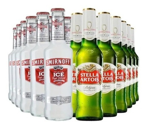 Promo 24 Vodka Smirnoff + 24 Cervezas Stella Artois