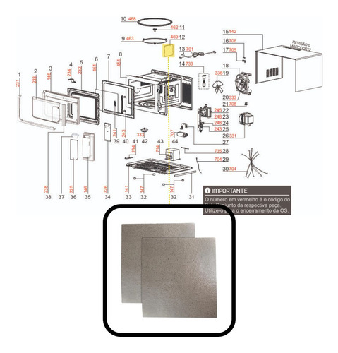 Kit 2 Placas Mica Universal Para Forno Microondas 14x14cm