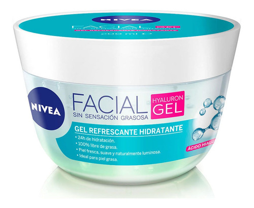 Gel Nivea Hyaluron Refrescante Hidratan - mL a $220