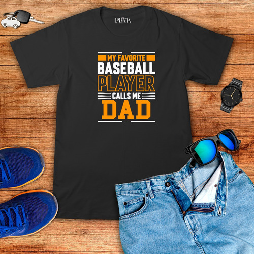 Franela Hombre Personalizada My Favorite Baseball Player Dad