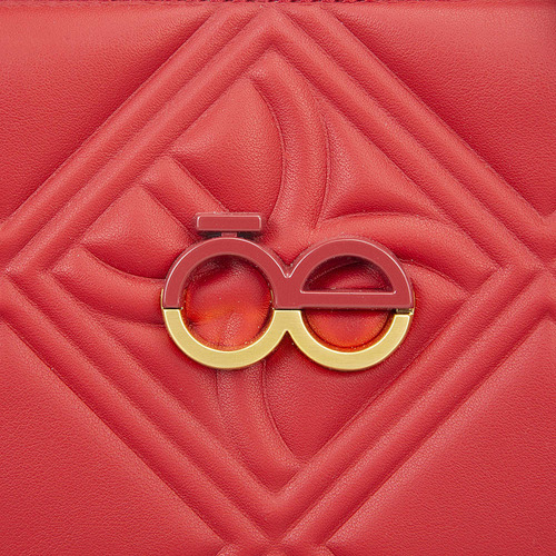 Bolsa Satchel Cloe Yaxim Grande Color Rojo