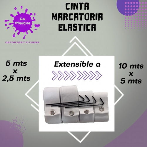 Imagen 6 de 9 de Set De Futbol Tenis - Red 3,5 Parantes Soga Estacas Cancha
