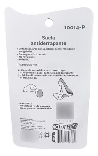 Suela Antiderrapante Para Calzado Troy (2 Pzas)