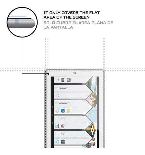 Protector Mica Pantalla Para Tablet Vexia Zippers Tab 9i 4c