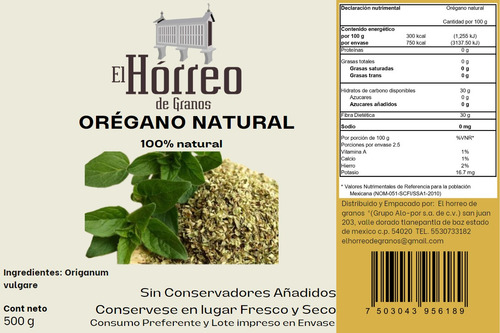Orégano Natural 500 G